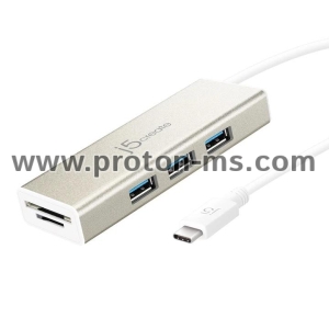 JCH347 USB 3.1 Type-C 3-Port HUB with SD/Micro SD Card Reader