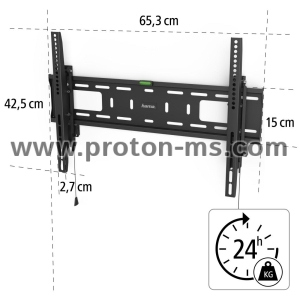 Hama TV Wall Bracket, Rigid, Theft Protection, 203 cm (80") up to 50 kg