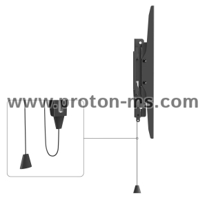 Стенна стойка за TV, 203 см (80") до 50 кг, защита срещу кражба