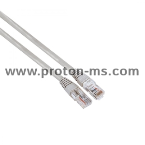 Мрежов кабел HAMA, CAT 5e, FTP/UTP, RJ-45 - RJ-45, 1.5 м, екраниран, сив, булк опаковка