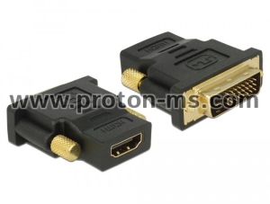 Delock DVI HDMI™ Adapter, DVI plug - HDMI™ socket, gold-plated