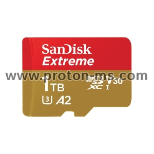 Memory card SANDISK Extreme microSDXC, 1TB, Class 10 U3, V30 160 MB/s