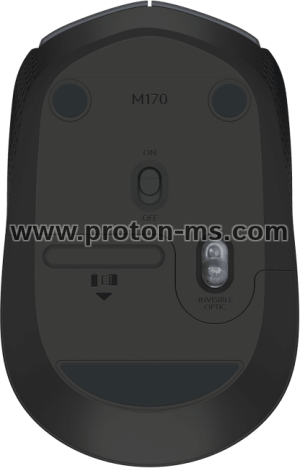 Wireless optical mouse LOGITECH M170, Grey, USB
