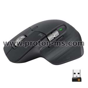 Wireless Laser mouse LOGITECH MX Master 3 Graphite, Bluetooth
