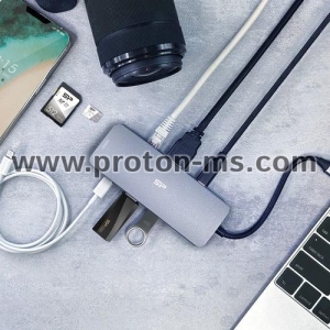 Silicon Power SR30 8-in-1 Docking Station USB C Hub with HDMI 4K@60Hz 