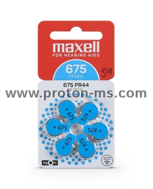 Zink Air battery MAXELL ZA675 6pcs. button for Hearing aids