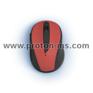 Безжична мишка Hama MW-400 V2, 6-бутонна, Ергономична, USB, Червена