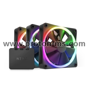 Комплект вентилатори NZXT F120 RGB Black 3 броя и NZXT RGB контролер