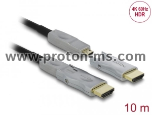 Кабел Delock Active Optical Cable, HDMI мъжко - HDMI мъжко, 4K 60 Hz, 10 m