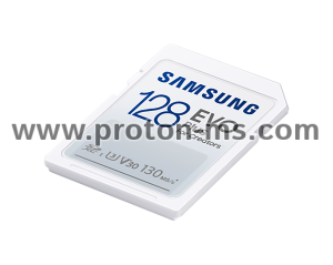Карта памет Samsung EVO Plus, SD Card, 128GB, Бяла