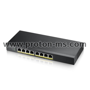 Switch 8-port ZyXEL GS1915-8EP, Gigabit, managed, standalone or Nebula management, PoE