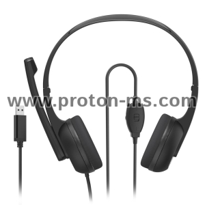 HAMA "HS-USB 250 V2" PC Office слушалки, стерео, черни