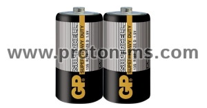 Цинк карбонова батерия SUPERCELL 13S-S2, R20, 2 бр. в опаковка/ shrink, 1.5V