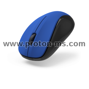 Hama "MW-300 V2" Optical 3-Button Wireless Mouse, Quiet, USB Receiver, blue