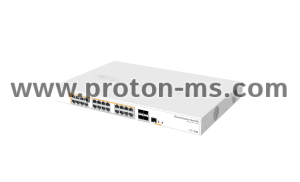 Суич Mikrotik CRS328-24P-4S-RM, 24xGigabit LAN, L2/L3, 4xSFP+ cages