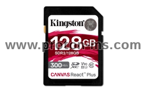 Memory card Kingston Canvas React SDXC 128GB, UHS-II