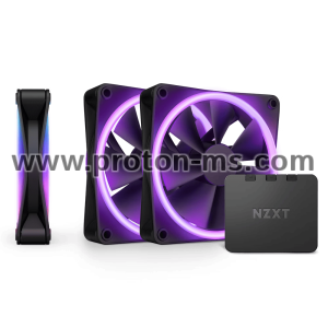 Triple Fan Pack NZXT F120 RGB Duo Black + RGB Controller
