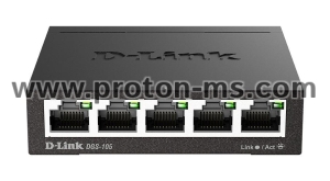 Switch D-Link DGS-105/E, 5 ports, 10/100/1000, Gigabit, metal
