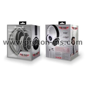 Headphones with microphone MAXELL B52 black and white 