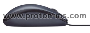 Жична оптична мишка LOGITECH M100, USB, Тъмно сив