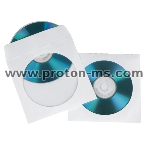 CD/DVD Protective Paper Sleeves, pack of 50 HAMA,white