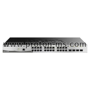 Суич D-Link DGS-1210-28, 24x 1G, 4x 1G SFP, Управляем, Монтаж в шкаф