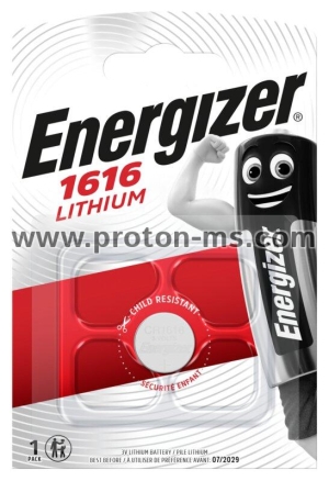 Lithium Button Battery ENERGIZER CR1616 3V 1pc./1pc./