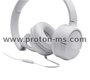 Headphones on-ear JBL T500, White