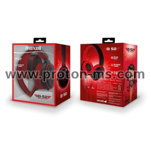 Headphones with microphone MAXELL B52 black and red 