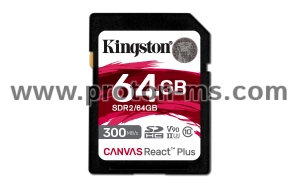 Memory card Kingston Canvas React SDXC 64GB, UHS-II