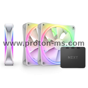 Triple Fan Pack NZXT F120 RGB Duo White + RGB Controller