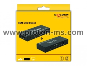 Delock HDMI UHD Switch 5 x HDMI in > 1 x HDMI out 4K