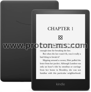 eBook четец Kindle Paperwhite 6.8", 16GB, 2021, 11 генерация, IPX8, Черен