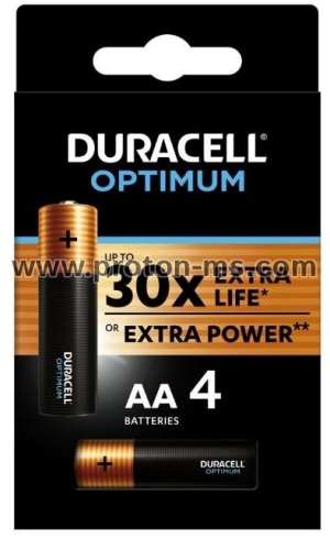 DURACELL OPTIMUM Alkaline Battery LR6 / 4 pcs. pack / 1.5V