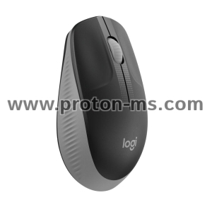 Безжична оптична мишка LOGITECH M190 Full-Size, USB, 1000 dpi, 3 бутона, Светло Сив