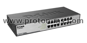Суич D-Link DES-1016D/E, 16 портов 10/100, Desktop, rack mount