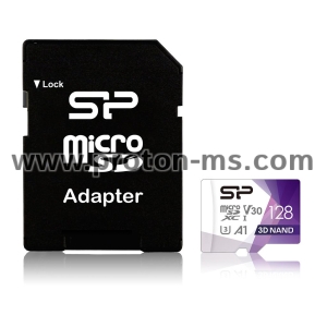 Memory card Silicon Power Superior Pro, 128GB, microSDXC, Class 10, SD Adapter