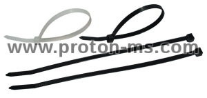Кабелни превръзки, Свински опашки 2.5мм x 100мм, 150 бр., Бели