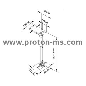 ESTILLO Projector Mount for Ceiling Mounting