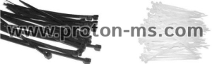 Кабелни превръзки 2.5 мм x 100 мм, 100 бр., Черни 617848