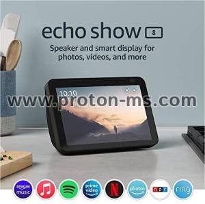 Amazon Echo Show 8 (Gen 2), Multimedia Speaker, Display, Charcoal