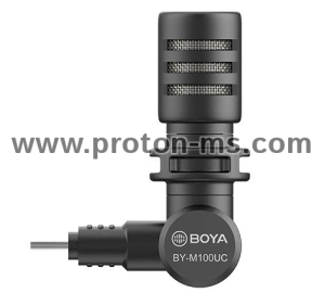 BOYA Miniature Condenser Microphone BY-M100UC, USB-C, Android