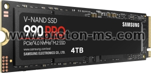 SSD SAMSUNG 990 PRO, 4TB, M.2 Type 2280, MZ-V9P4T0BW