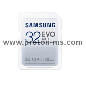 Memory card Samsung EVO Plus SD Card (2021), 32GB, White