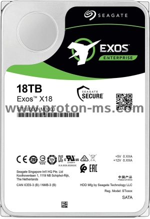 Хард диск Seagate Exos X18, 18TB, 256MB Cache, SAS 