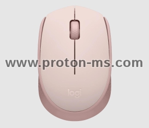 Безжична оптична мишка LOGITECH M171, USB, Розов