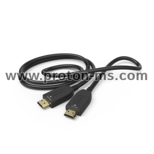 Оптичен активен кабел HAMA Optical, HDMI мъжко - HDMI мъжко, Ethernet, 8K, 3м, Позл.конектори, Черен