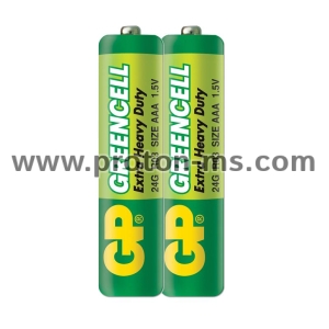 Цинк карбонова батерия GP GREENCELL R03, AAA, 2 бр. shrink, 1.5V