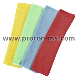 Xavax Microfibre Cloths, 30 x 30 cm, blue/green/yellow/red 