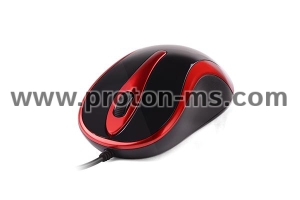 Wired Mouse A4tech N-360, Black/Red